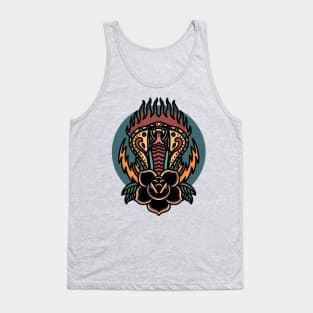 flaming cobra tattoo t-shirt Tank Top